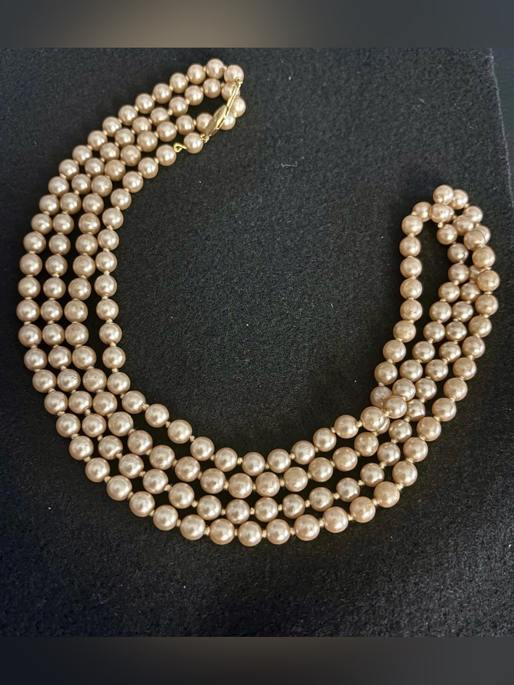 Classic Multi-Strand Cream Costume Pearl Necklace